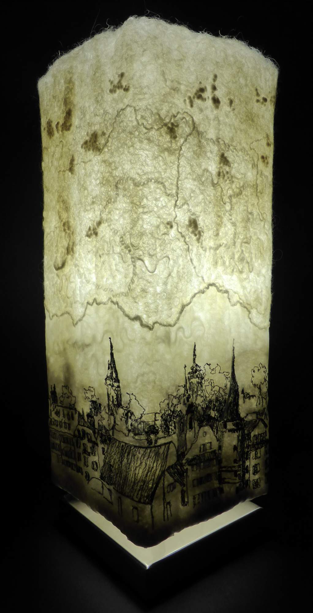 'Vista of Towers' Felt Lamp by Andrea McCallum