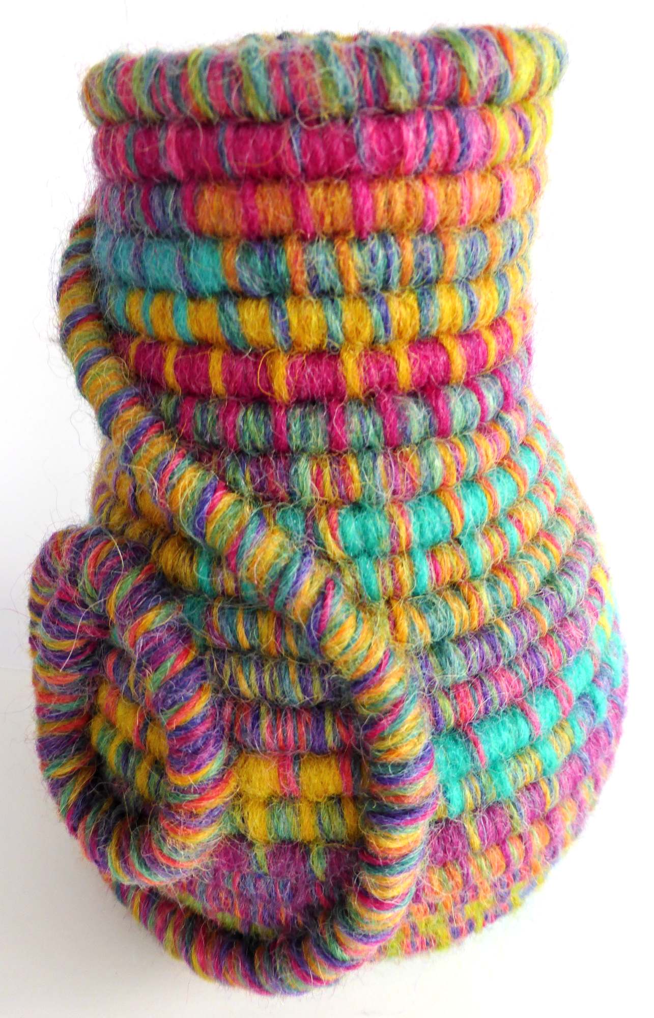 Tall Rainbow Coil Basket by Andrea McCallum