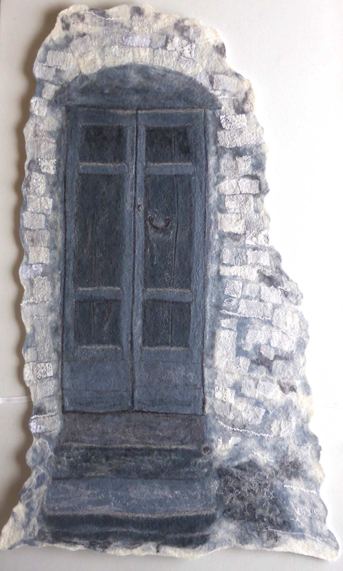 'Medieval Bricks & Solid Doors' Felt Wall Hanging by Andrea McCallum