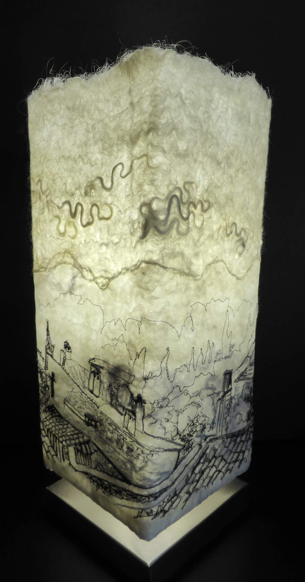 'Terracotta Vista' Felt Lamp by Andrea McCallum